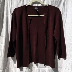 Pretty INC Merino Wool Fitted Retro Cardigan L